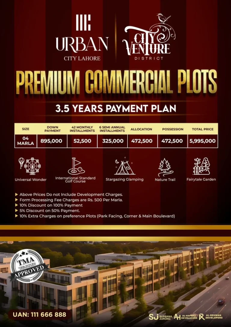 Urban City 3.5years plan commercial