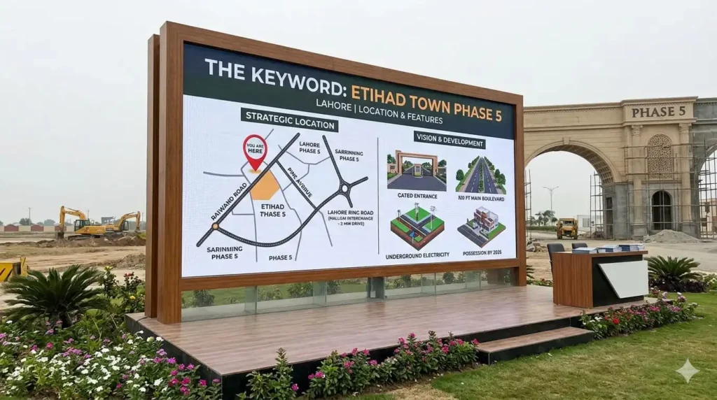 Etihad town phase 5 lahore location