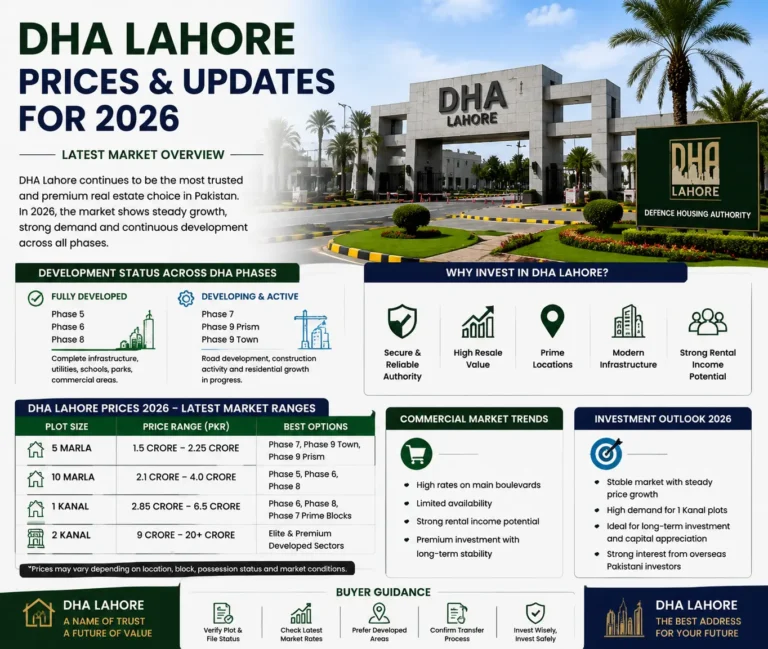 DHA lahore prices and updates